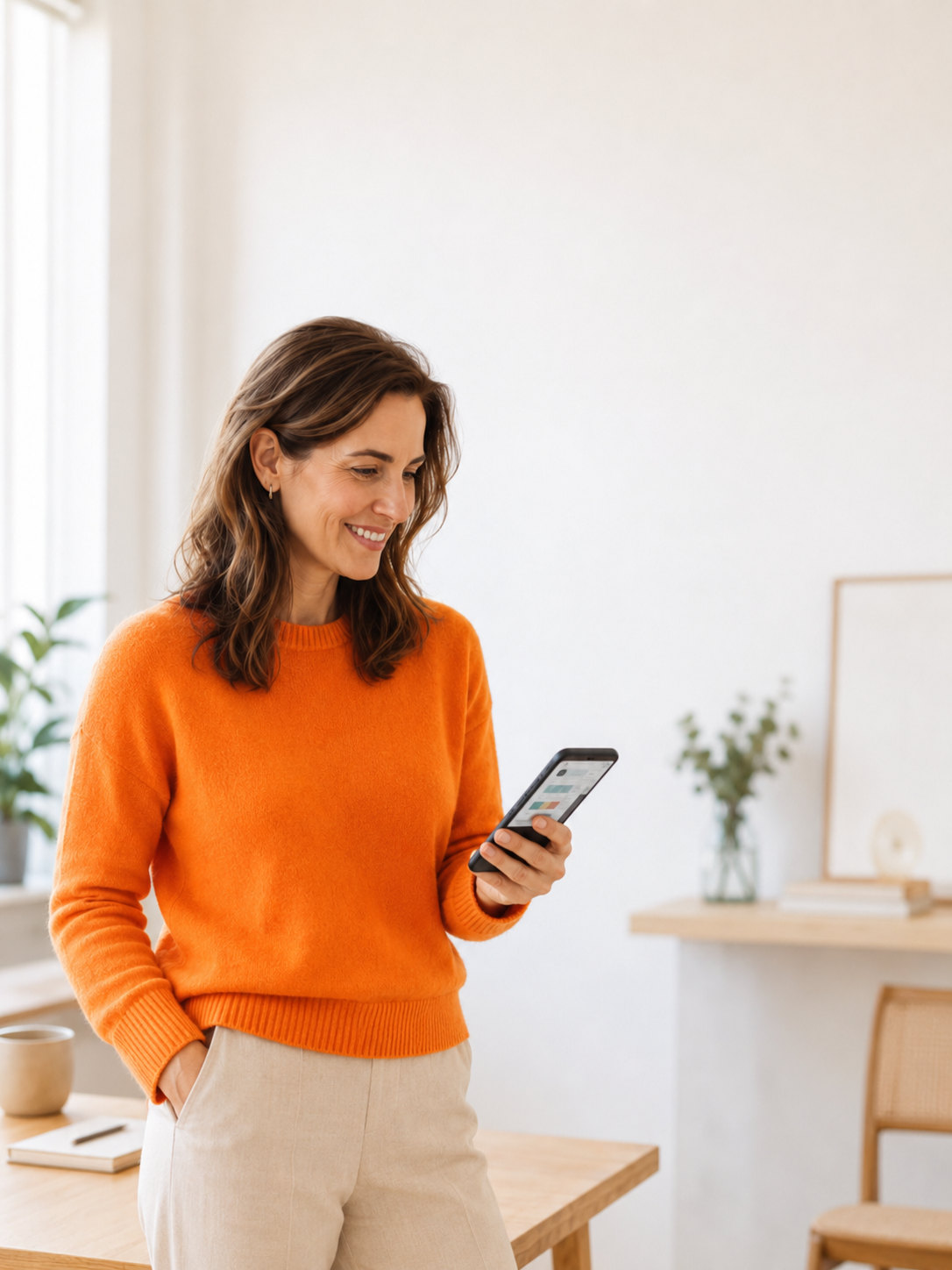 Una profesional de la formación creando contenidos con IA